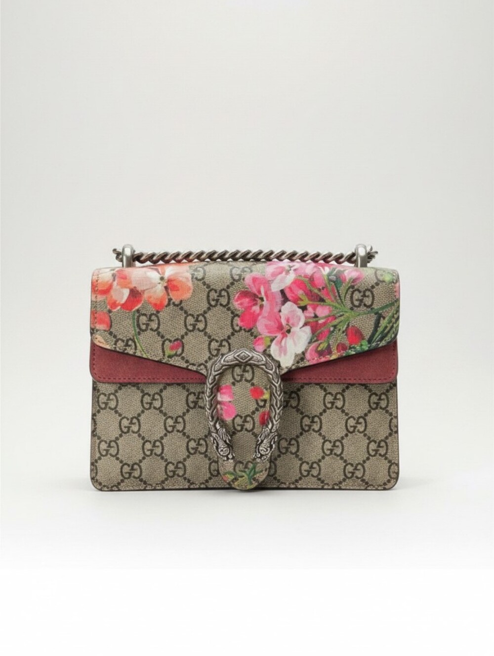 Gucci Dionysus Blooms GG Supreme Mini Chain Shoulder Bag – Authenticated